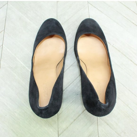 J Crew Black Suede Slip On Comfort Casual Pump Shoes Size 9 - Picture 7 of 9